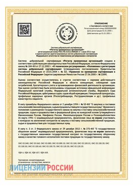 Приложение к сертификату для ИП Бабаево Сертификат СТО 03.080.02033720.1-2020